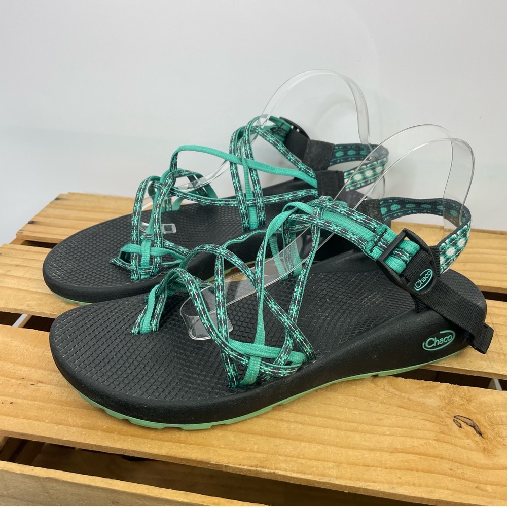 Chaco black and green women's sandal's size 12